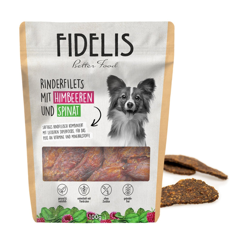 Beef Fillets Tenders with Raspberries and Spinach