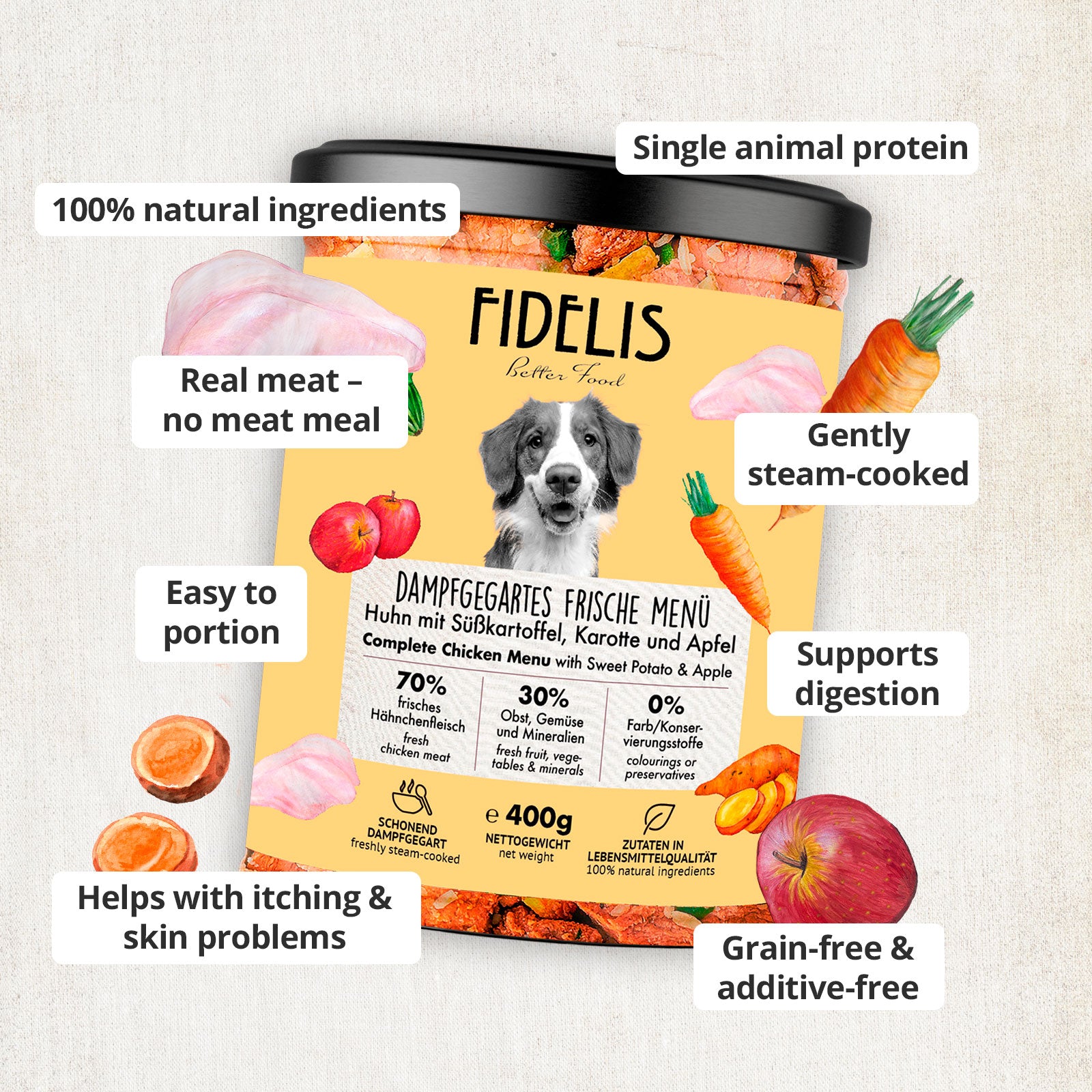 6 x 400g Chicken with Sweet Potato, Carrot and Pumpkin