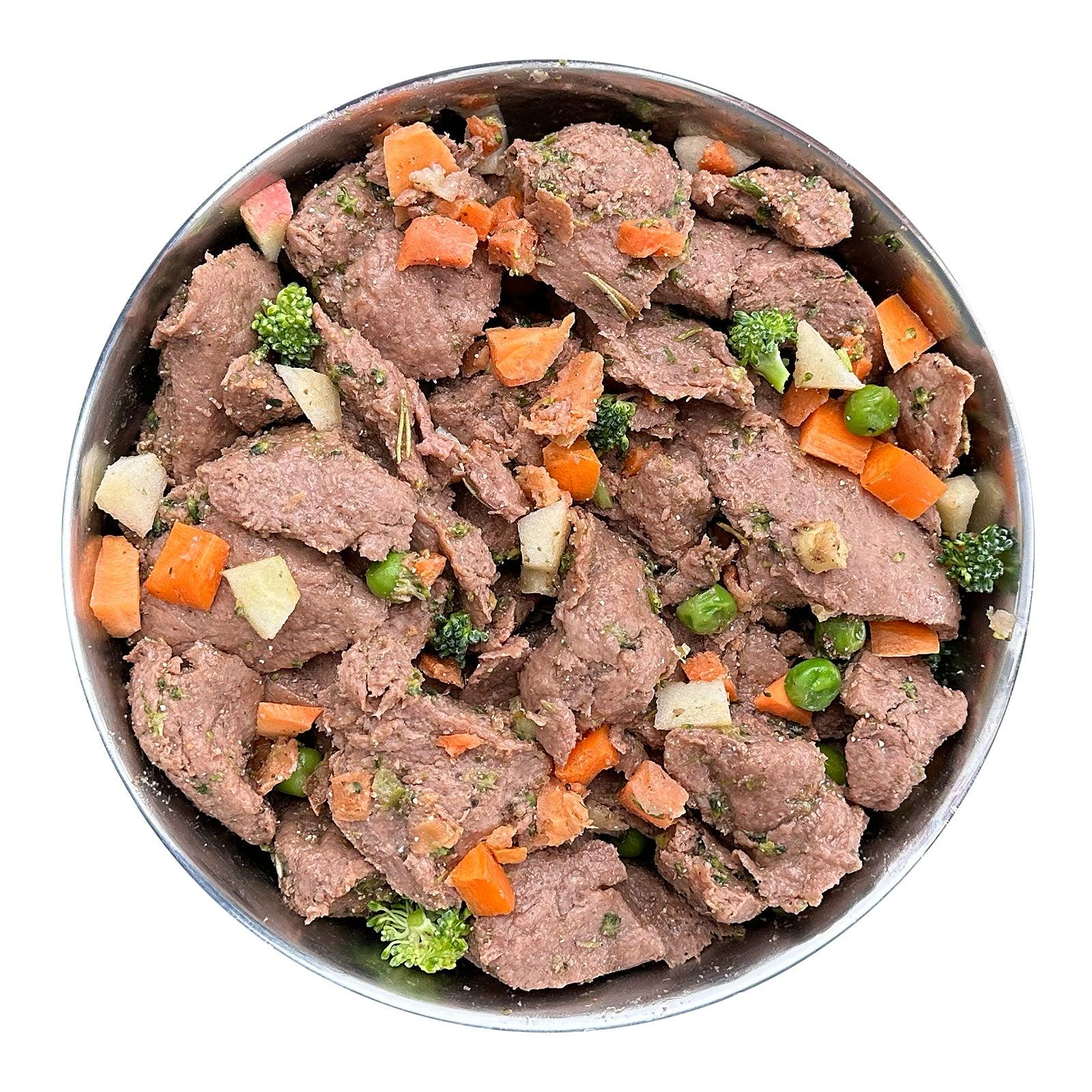 Cooked Fresh Beef Menu with Sweet potato, Apple and Broccoli (500g)
