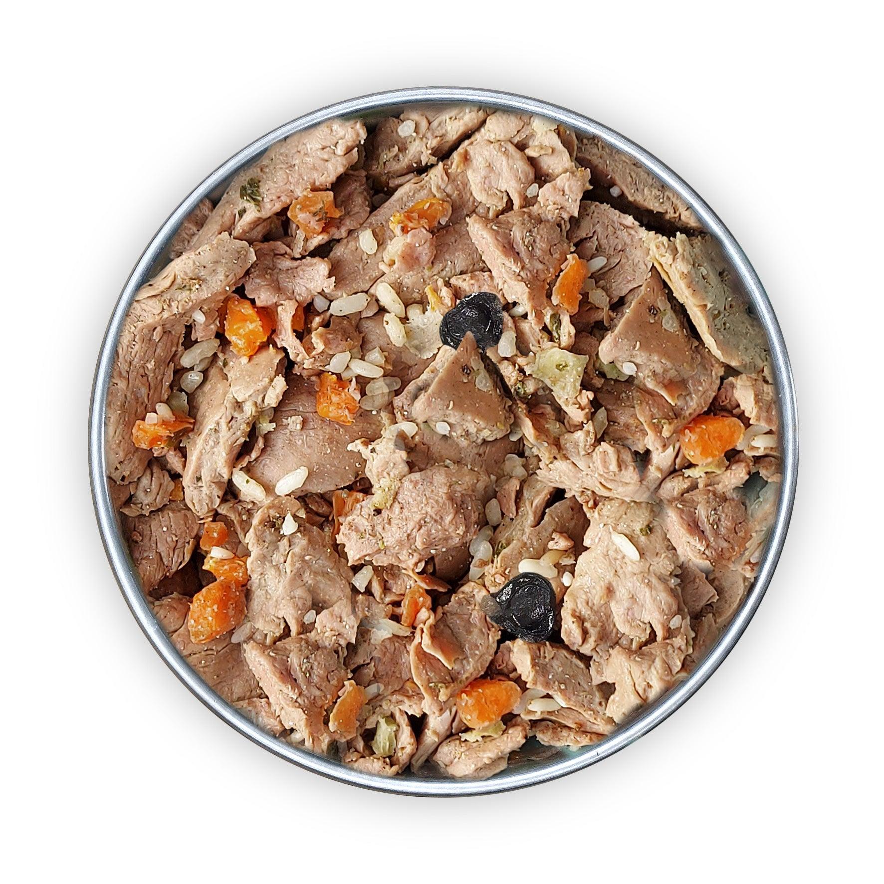 Cooked Fresh Rabbit Menu with Rice, Carrot and Cranberries (500g)